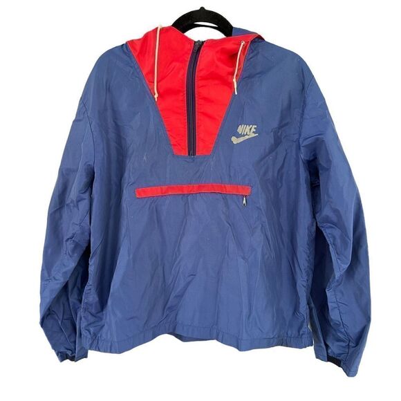 Vintage Nike 1/4 Zip Windbreaker 70s Jacket Made in USA Large Rare OG - Picture 1 of 4